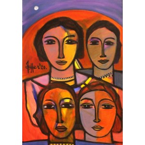 Wahab Jaffar, 36 x 24 Inch, Acrylic on Canvas,  Figurative Painting, AC-WJF-042